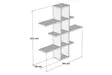 Vägghylla Hanah Home Ardo Valnöt Vit Spånskiva 96x101x19,6 cm - Vägghyllor - 8681875458510 - 5