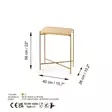 Soffbord Hanah Home Shb003a Guld Trä Metall 40x56x26 cm - Soffbord - 8684282360650 - 6