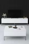 Soffbord Hanah Home Lord Vit Silver Spånskiva 90x40x60 cm - Soffbord - 8684282484110 - 4
