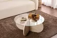 Soffbord Hanah Home Aeris Travertine Härdat Glas Spånskiva 75x35x75 cm - Soffbord - 8684283687640 - 2