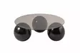 Soffbord Nordure Miro Svart Brons Härdat Glas Polyuretan 85x30x85 cm - Soffbord - 8684283730100 - 1