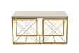 Soffbordssats, travertin guld, 100x52x50 cm, hållbar, stilren - Bord - 8684283111190 - 5