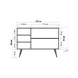 Konsolbord Hanah Home Mega 728 Sonoma Ek Spånskiva 120x90x36 cm - Byråer och skåp - 8681875341140 - 8