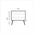 Byrå Hanah Home Trio 727 Sonoma Ek Spånskiva 80x90x40 cm - Byråer och skåp - 8681875340990 - 6