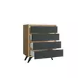 Byrå Hanah Home Suvera Ek Antracit Spånskiva 70x86x40 cm - Byråer och skåp - 8683743190270 - 4