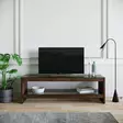 TV-bänk Hanah Home TV300 Valnöt Massiv Furu Härdat Glas 140x45x40 cm - TV-bänkar - 8681875832020 - 3