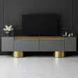 TV-bänk Hanah Home Bohem Antracit Guld Spånskiva 180x50x30 cm - TV-bänkar - 8684283557110 - 3