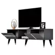 TV-bänk Hanah Home Vania Antracit Silver Spånskiva 150x29,6x50 cm - TV-bänkar - 8683742035060 - 5