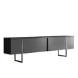TV-bänk Hanah Home Luxe Antracit Guld Spånskiva 180x30x50 cm - TV-bänkar - 8683743790920 - 1