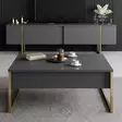 TV-bänk Hanah Home Luxe Antracit Guld Spånskiva 180x30x50 cm - TV-bänkar - 8683743790920 - 5