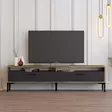 TV-bänk Hanah Home Istanbul 2 Valnöt Antracit Spånskiva 180x35x47 cm - TV-bänkar - 8684282191100 - 2