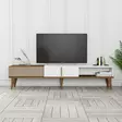 TV-bänk Hanah Home Milan Alt Valnöt Vit Spånskiva 180x40x35 cm - TV-bänkar - 8683742130550 - 2