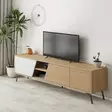 TV-bänk Hanah Home Fiona Ek Vit Spånskiva 180x48x35,6 cm - TV-bänkar - 8683743798230 - 3