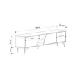 TV-bänk Hanah Home Fiona Ek Vit Spånskiva 180x48x35,6 cm - TV-bänkar - 8683743798230 - 6
