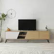 TV-bänk Hanah Home Fiona Ek Vit Spånskiva 180x48x35,6 cm - TV-bänkar - 8683743798230 - 2