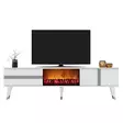 TV-bänk Hanah Home Vania Vit Silver Spånskiva 150x50x29,6 cm - TV-bänkar - 8684282428510 - 1