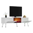 TV-bänk Hanah Home Vania Vit Silver Spånskiva 150x50x29,6 cm - TV-bänkar - 8684282428510 - 5