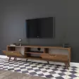 TV-bänk Hanah Home A9 221 Valnöt Spånskiva 180x48,6x35 cm - TV-bänkar - 8681875462470 - 5