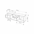 TV-bänk Hanah Home Glis Safir Ek Vit Spånskiva 145x44,8x35 cm - TV-bänkar - 8684283503100 - 7