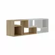 TV-bänk Hanah Home Glis Safir Ek Vit Spånskiva 145x44,8x35 cm - TV-bänkar - 8684283503100 - 1