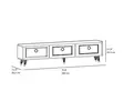 TV-bänk Hanah Home Sona Vit Guld Spånskiva 45x180x29,5 cm - TV-bänkar - 8683743973750 - 6