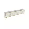 TV-bänk Hanah Home Sona Vit Guld Spånskiva 45x180x29,5 cm - TV-bänkar - 8683743973750 - 1