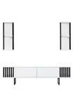 TV-bänk Hanah Home Chrome Line Vit Svart Spånskiva 180x30x48 cm - TV-bänkar - 8683742126140 - 7