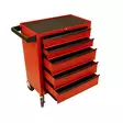 Verktygsvagn 5 lådor, stålram, låsbara hjul - Verktygsvagnar - 6438168119410 - 2