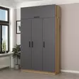 Garderob Hanah Home Minar 235 Antracit Spånskiva 135x235x52 cm - Garderober - 8683742559450 - 2