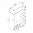 Garderob Hanah Home Minar 235 Antracit Spånskiva 135x235x52 cm - Garderober - 8683742559450 - 8