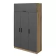 Garderob Hanah Home Minar 235 Antracit Spånskiva 135x235x52 cm - Garderober - 8683742559450 - 6