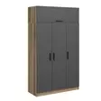 Garderob Hanah Home Minar 235 Antracit Spånskiva 135x235x52 cm - Garderober - 8683742559450 - 1