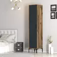 Garderob Hanah Home Kumsal S Valnöt Antracit Spånskiva 40x47,5x201,4 cm - Garderober - 8684282088820 - 6