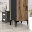 Garderob Hanah Home Kumsal S Valnöt Antracit Spånskiva 40x47,5x201,4 cm - Garderober - 8684282088820 - 7