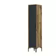 Garderob Hanah Home Kumsal S Valnöt Antracit Spånskiva 40x47,5x201,4 cm - Garderober - 8684282088820 - 1