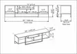 TV-bänk Hanah Home Asal 150 Svart Spånskiva 150x35,2x40 cm - TV-bänkar - 8683743120970 - 7