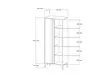 Bokhylla Hanah Home Iraz Atlantic Antracit Spånskiva 70x175x30 cm - Bokhyllor - 8683742939610 - 5
