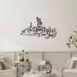 Väggdekor Metall Wallity Newyork Svart Metall 120x67 cm - Dekorationer, prydnadsföremål - 8683342853040 - 4