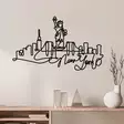 Väggdekor Metall Wallity Newyork Svart Metall 120x67 cm - Dekorationer, prydnadsföremål - 8683342853040 - 2