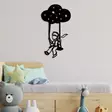 Väggdekor Metall Wallity The Little Prince Svart Metall 34x62 cm - Dekorationer, prydnadsföremål - 8684282140740 - 4