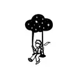 Väggdekor Metall Wallity The Little Prince Svart Metall 34x62 cm - Dekorationer, prydnadsföremål - 8684282140740 - 1