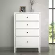 Byrå Hanah Home FRN10023 Trä Vit Spånskiva MDF 77x112x40 cm - Byråer och skåp - 8684283029570 - 3