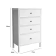 Byrå Hanah Home FRN10023 Trä Vit Spånskiva MDF 77x112x40 cm - Byråer och skåp - 8684283029570 - 8
