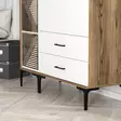 Garderob Hanah Home Kumsal PT Valnöt Vit Spånskiva 120x47,5x201,4 cm - Garderober - 8684282089230 - 7