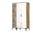 Garderob Hanah Home Kumsal PT Valnöt Vit Spånskiva 120x47,5x201,4 cm - Garderober - 8684282089230 - 1