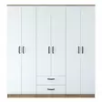 Garderob Hanah Home BA115 Valnöt Vit Spånskiva 180x190,8x47,3 cm - Garderober - 8683743323760 - 6