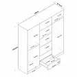 Garderob Hanah Home BA115 Valnöt Vit Spånskiva 180x190,8x47,3 cm - Garderober - 8683743323760 - 7