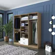Garderob Hanah Home BA115 Valnöt Vit Spånskiva 180x190,8x47,3 cm - Garderober - 8683743323760 - 5