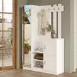 Hallmöbel Hanah Home Dd7 White Spånskiva 113,6x180x35 cm - Hallskåp - 8683742125860 - 3