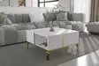 Soffbord Hanah Home Nirvana Vit Guld Spånskiva 71,8x43,8x71,8 cm - Soffbord - 8684282835530 - 2